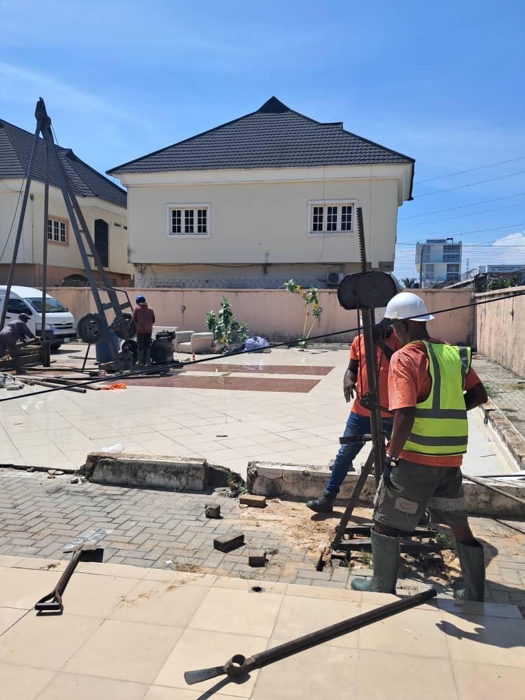Team working on site